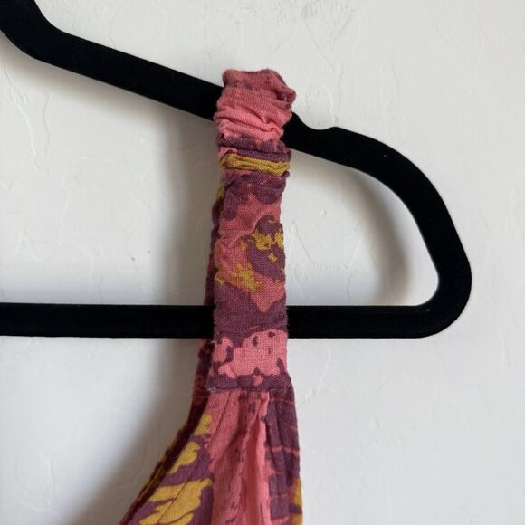 Ashley Stewart Size 22/24 Linen Blend Wide Leg Colorful Artsy Jumpsuit Boho - Picture 11 of 15